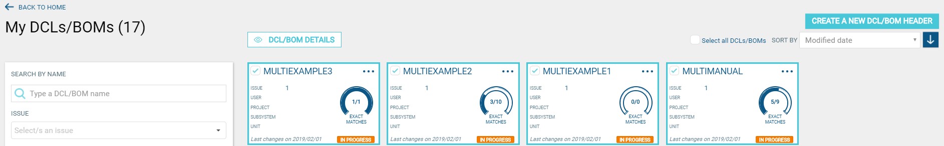 Can Be Listed On The Panel More Than One Component Of Several Dcls Boms